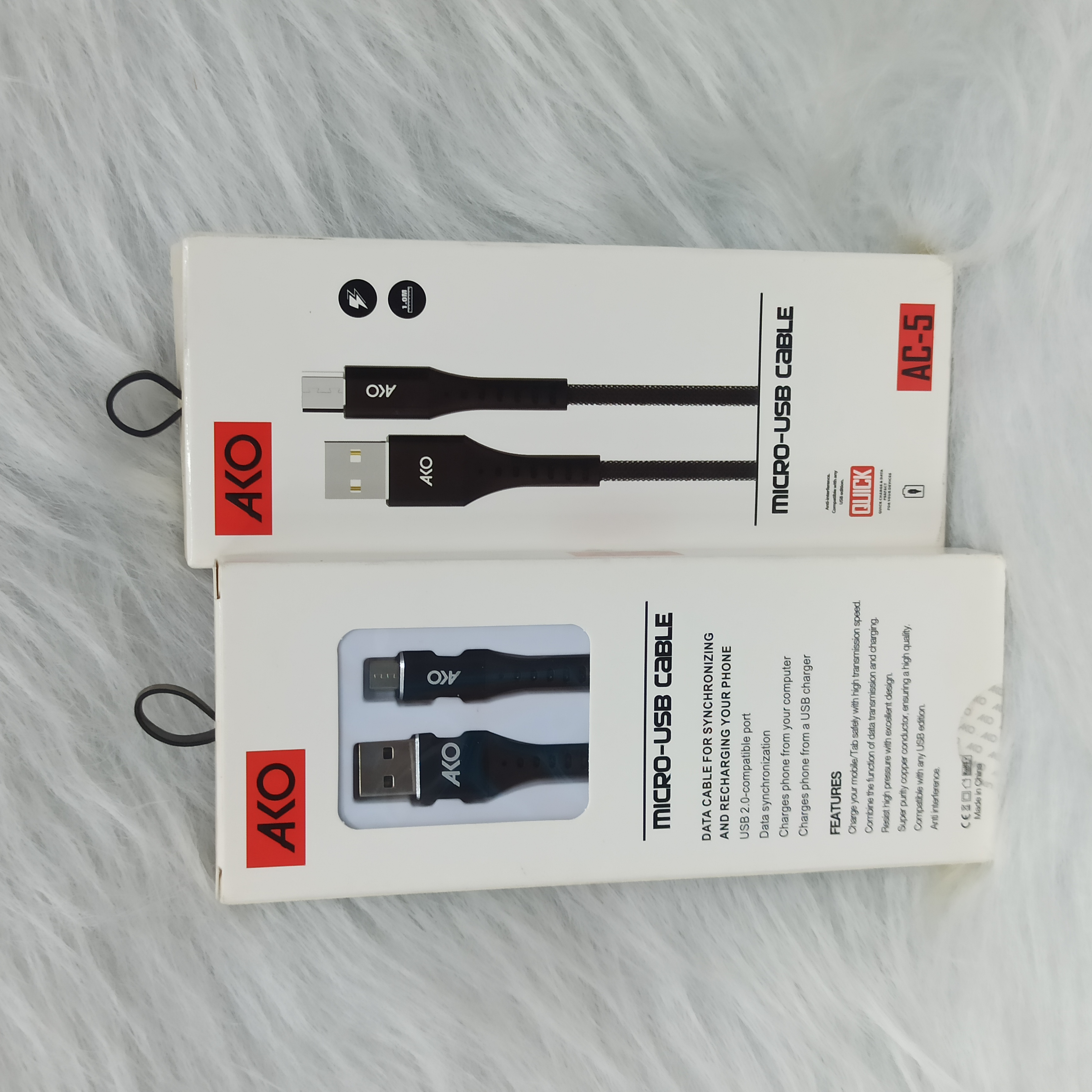 کابل میکرو Ako مدل Ac-5 فست شارژ ضدبرش اصل چین