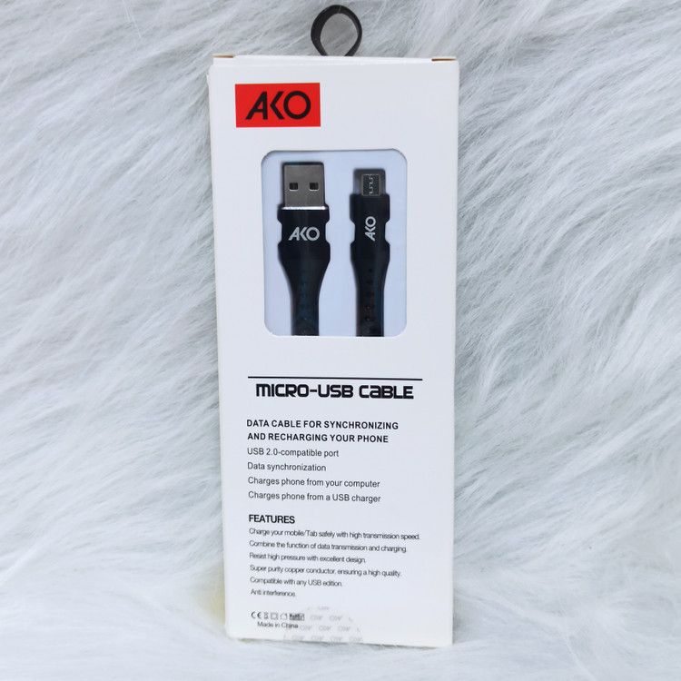 کابل میکرو Ako مدل Ac-5 فست شارژ ضدبرش اصل چین