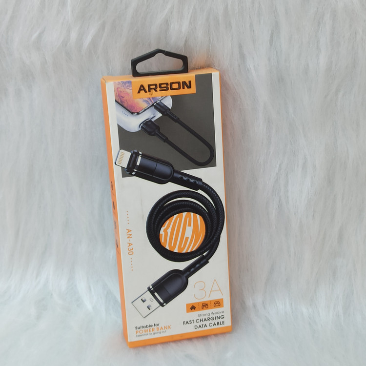 کابل تبدیل USB به لایتنینگ آرسون مدل AN A30 طول 30سانتی