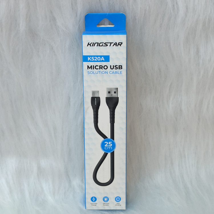کابل تبدیل USB به microUSB کینگ استار مدل K520A طول 25سانتی